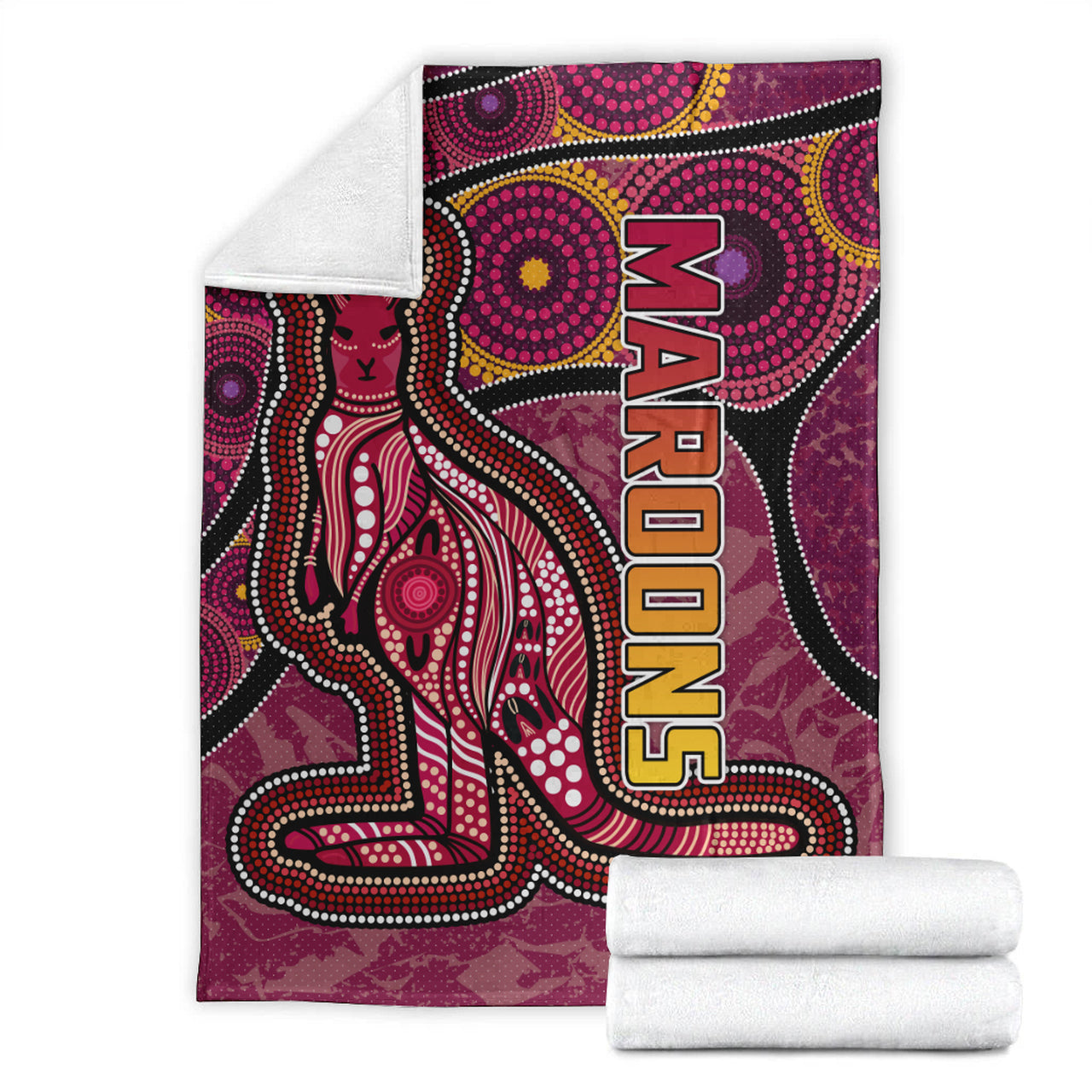 maroons-rugby-blanket-custom-maroons-kangaroo-blanket