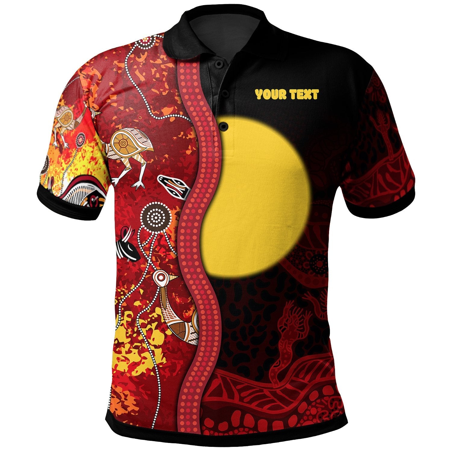 custom-aboriginal-polo-shirt-red-indigenous-flag