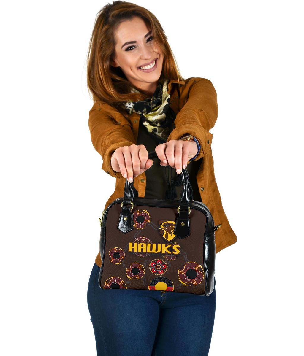 Hawthorn Shoulder Handbag Hawks Indigenous - Brown - Vibe Hoodie