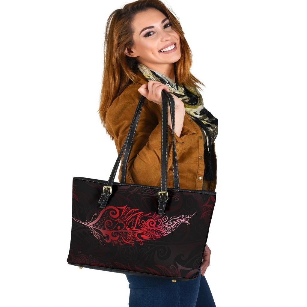 light-silver-fern-leather-tote-bag-red