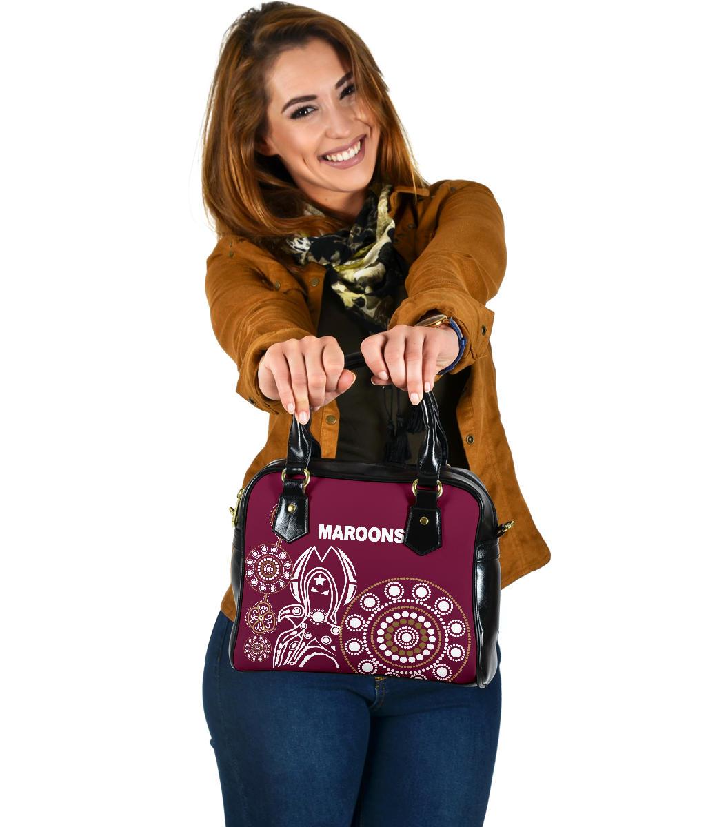 Queensland Shoulder Handbag Maroons Simple Indigenous - Vibe Hoodie