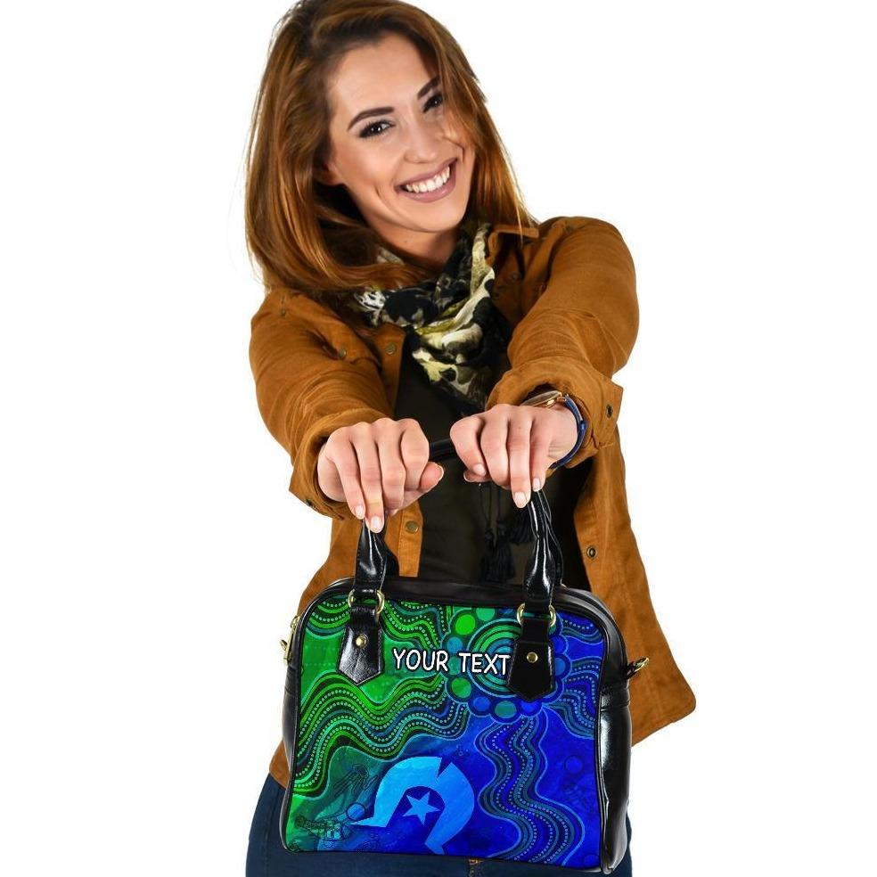 [Custom] Aboriginal Shoulder Handbag , Torres Strait Islands Flag - Vibe Hoodie