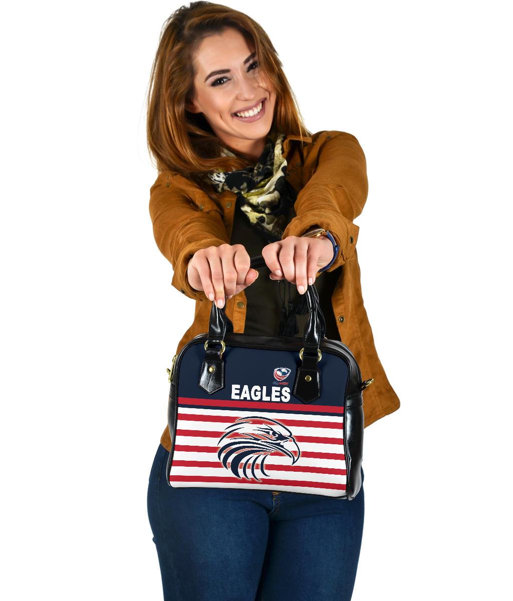 USA Rugby Shoulder Handbag Eagles Simple Style - Navy - Vibe Hoodie