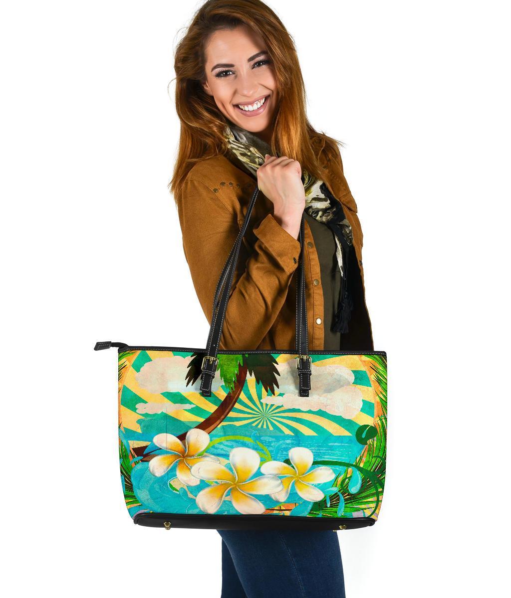 sunny-tropical-plumeria-large-leather-tote-bag