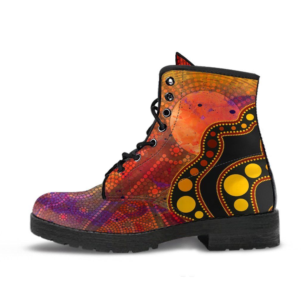 aboriginal-leather-boots-australia-indigenous-flag-circle-dot-painting-art-golden