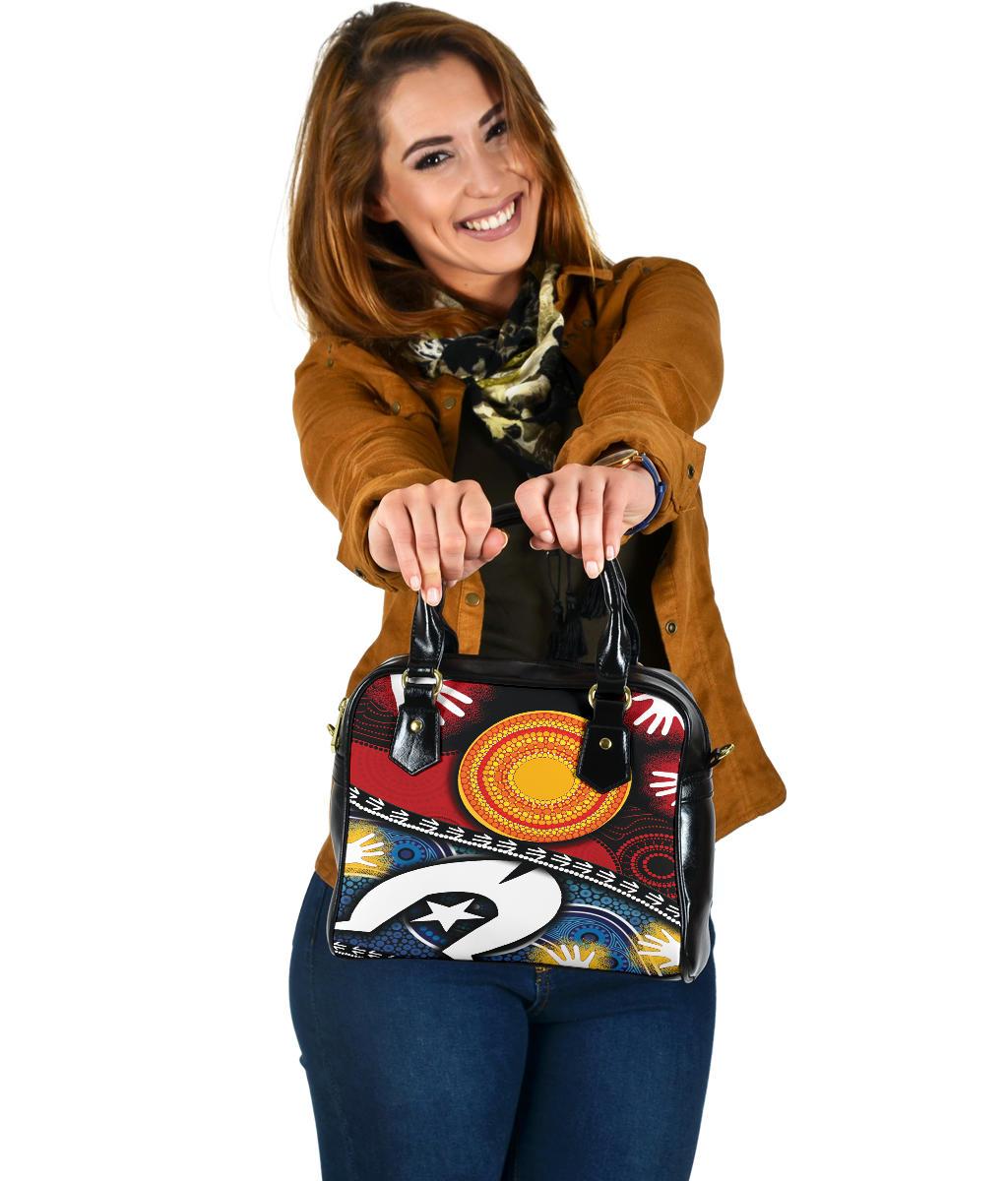 Shoulder Handbag - Australian NAIDOC Aboriginal and Torres Strait Island Flags - Vibe Hoodie