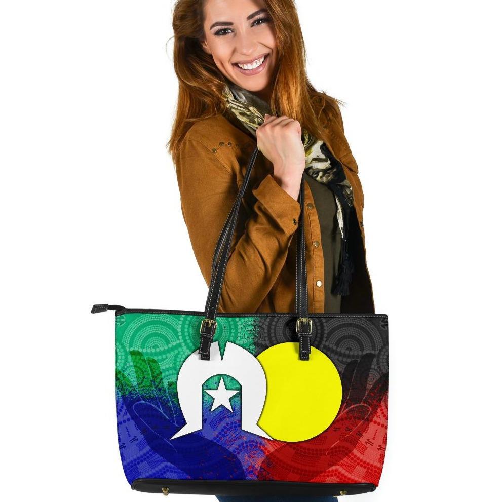 aboriginal-large-leather-tote-bag-australia-naidoc-week-indigenous-flag-style