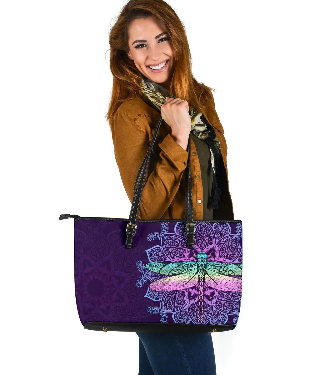 maori-mandala-dragonfly-leather-tote-bag