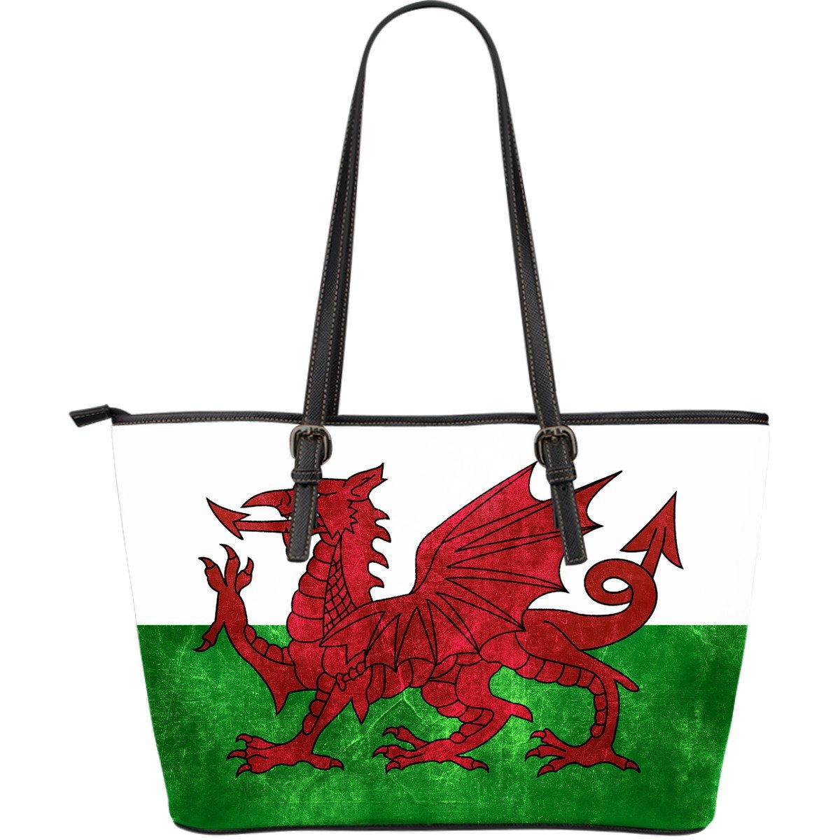 wales-grunge-flag-large-leather-tote-bag