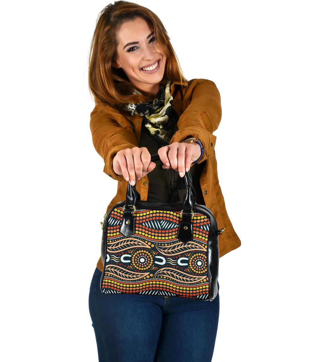 Shoulder Handbag - Indigenous Dot Painting - Vibe Hoodie