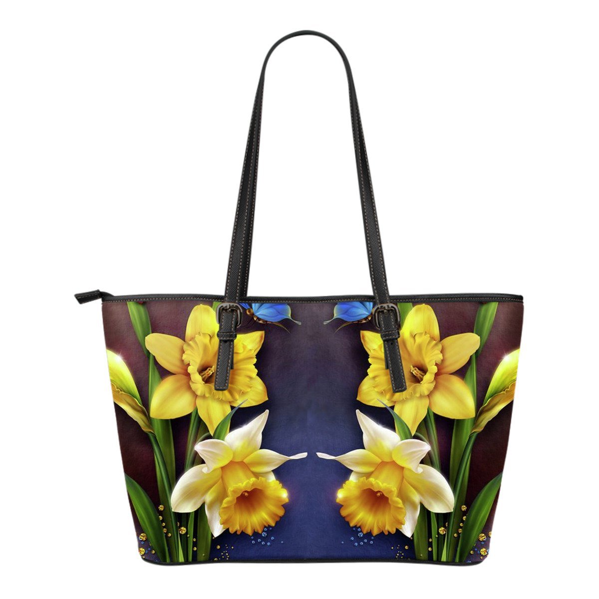 daffodils-wales-small-leather-tote-bag