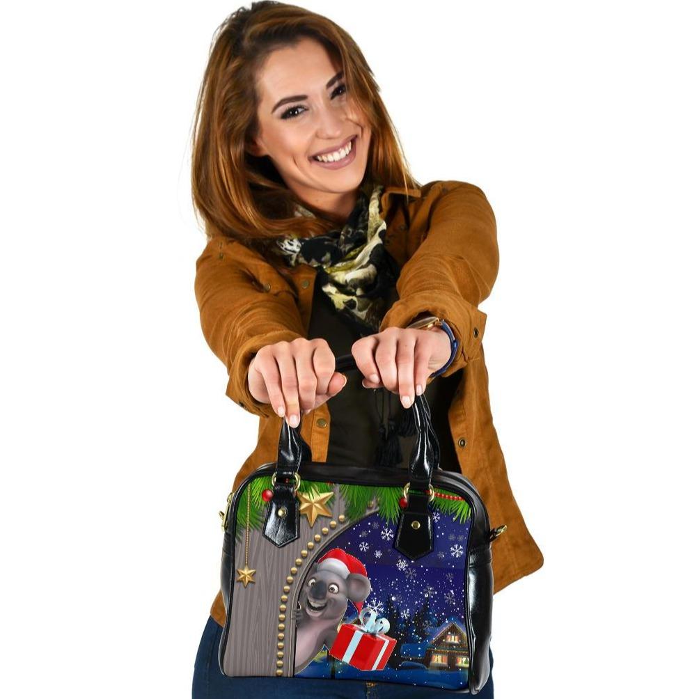 Christmas  Shoulder Handbag - Fun Koala Christmas- - Vibe Hoodie