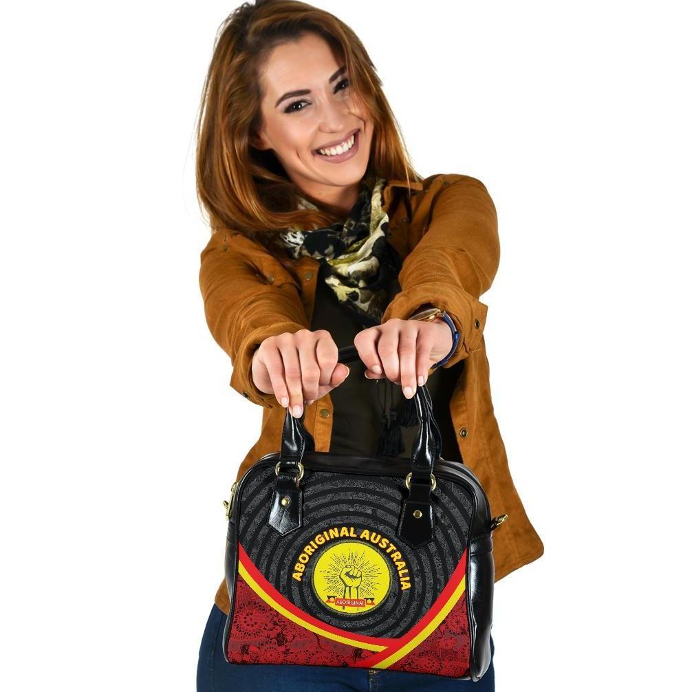 Shoulder Handbags - Aboriginal Flag And Animals Pattern - Vibe Hoodie