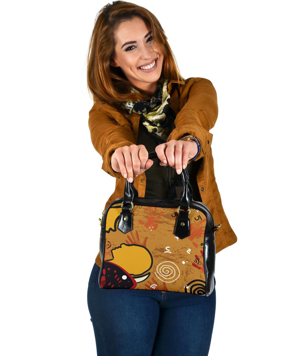 Shoulder Handbag - Mother and Son Hand Art - Vibe Hoodie