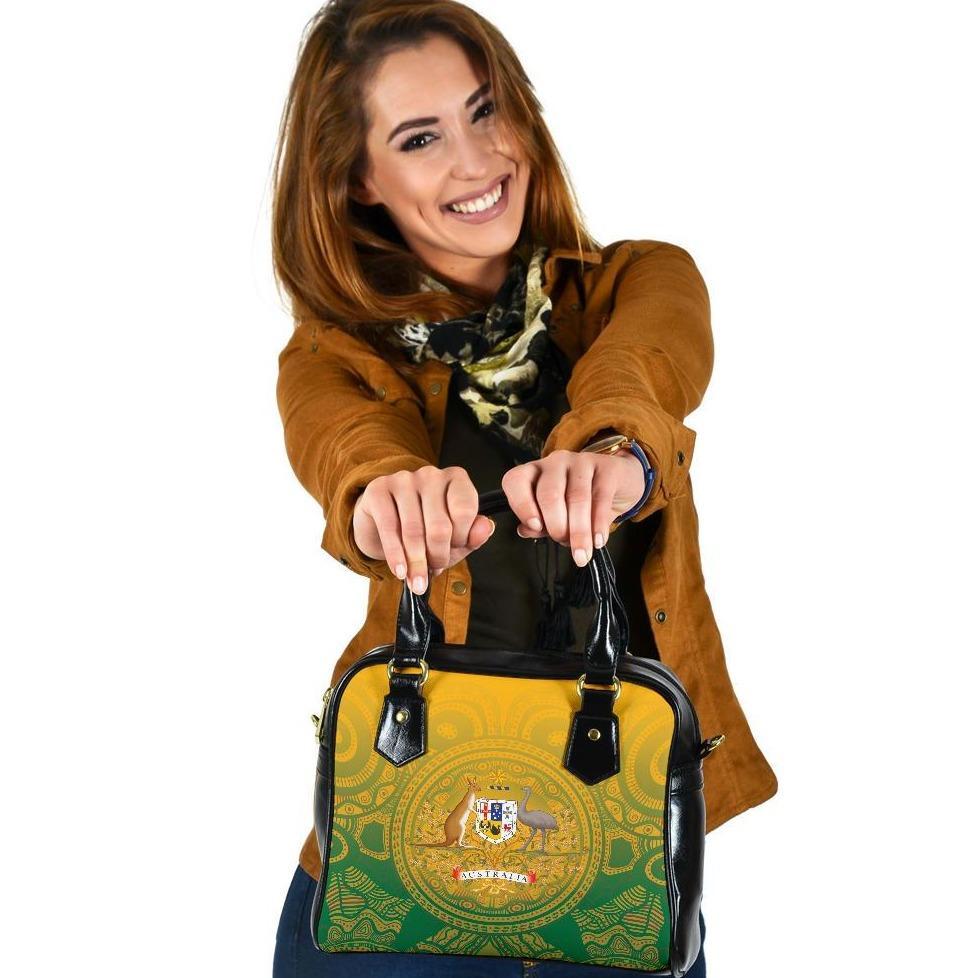 Aboriginal Shoulder Handbag, Australia Rugby and Coat Of Arms Ver01 - Vibe Hoodie