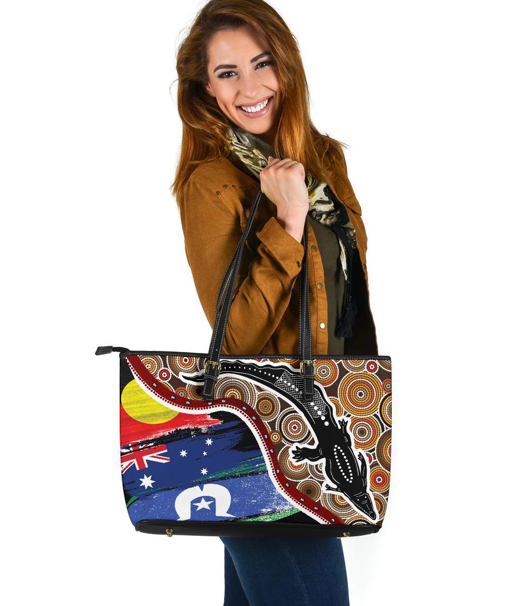 large-leather-tote-bag-australian-aboriginal-crocodile-with-naidoc-flags