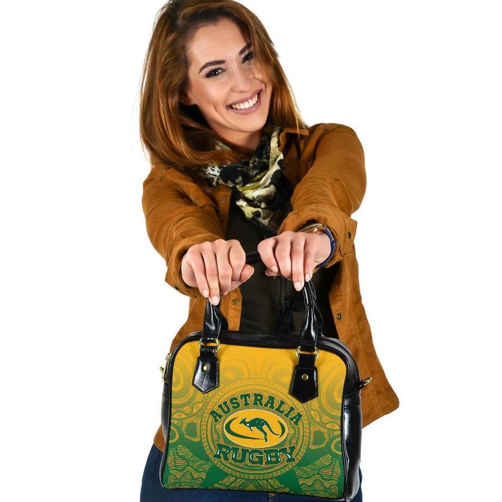 Aboriginal Shoulder Handbag, Australia Rugby and Coat Of Arms Ver02- - Vibe Hoodie