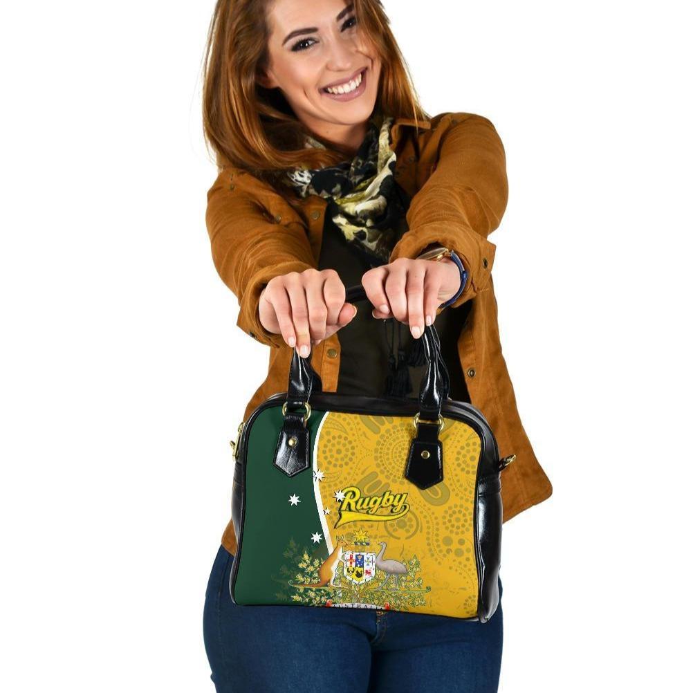 Shoulder Handbag - Australia Coat Of Arm In Rugby Style - Vibe Hoodie