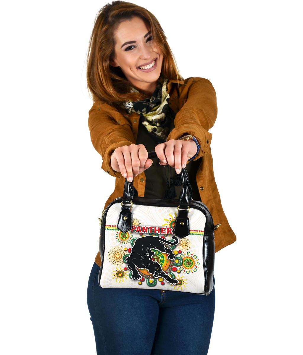 Penrith Shoulder Handbag Indigenous Panthers - White - Vibe Hoodie