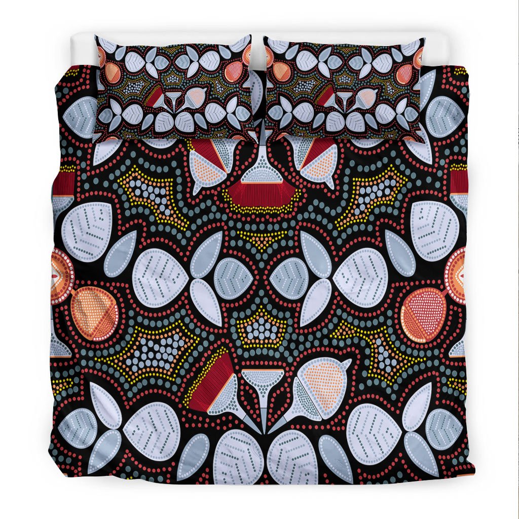 aboriginal-bedding-set-aboriginal-eucalyptus-seamless-pattern