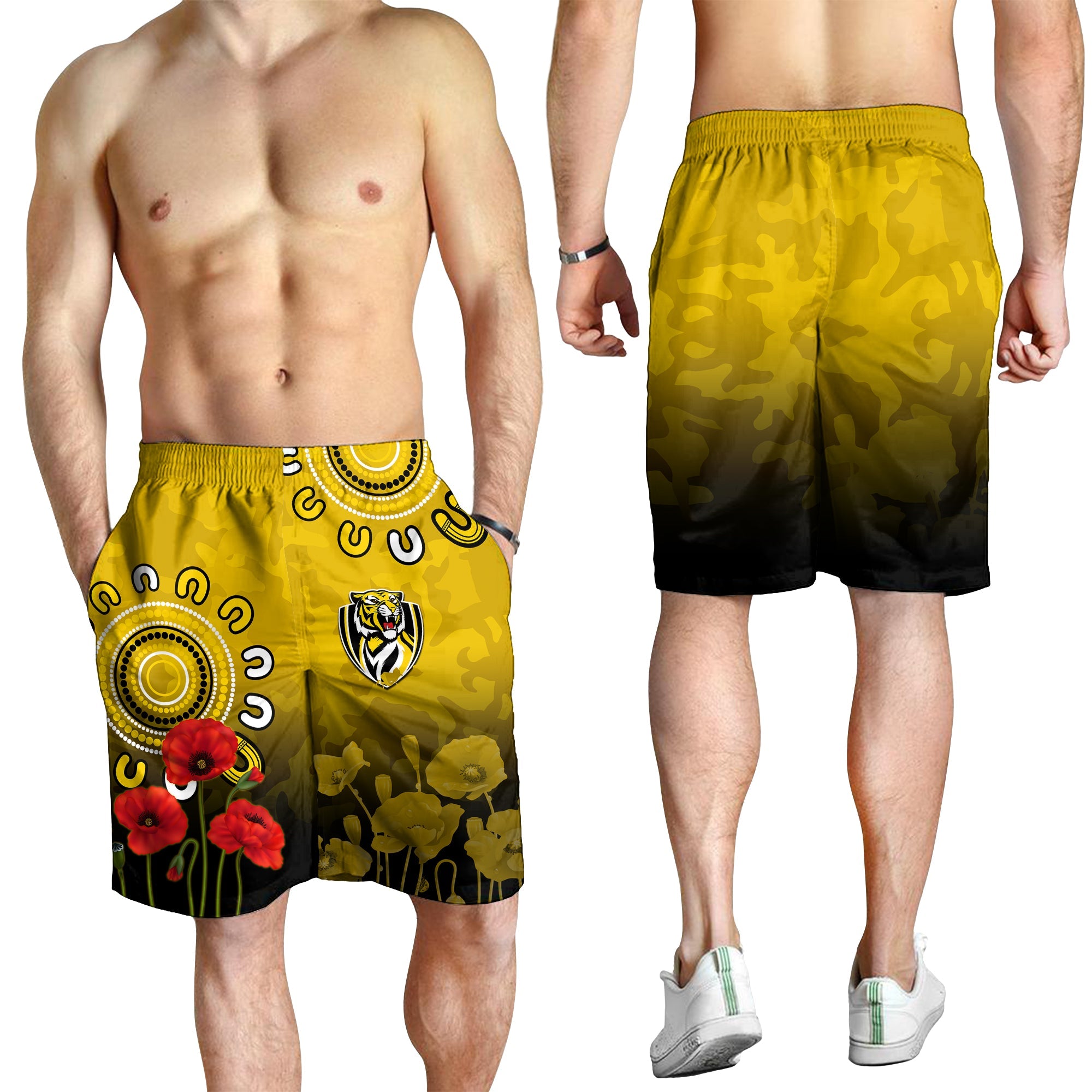 richmond-anzac-2022-men-shorts-tigers-aboriginal-poppy