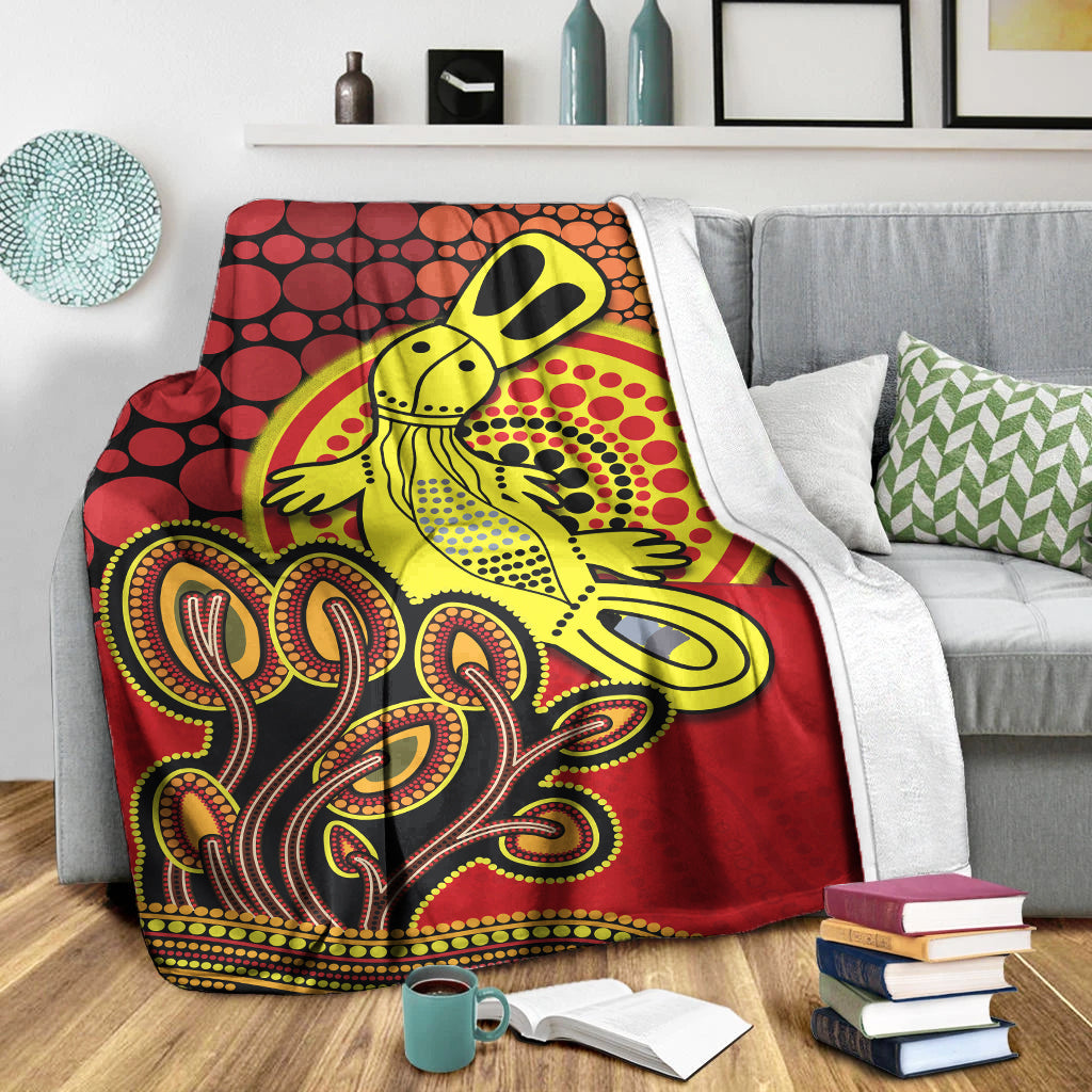 aboriginal-platypus-premium-blanket-tree-on-the-hill-sunshine