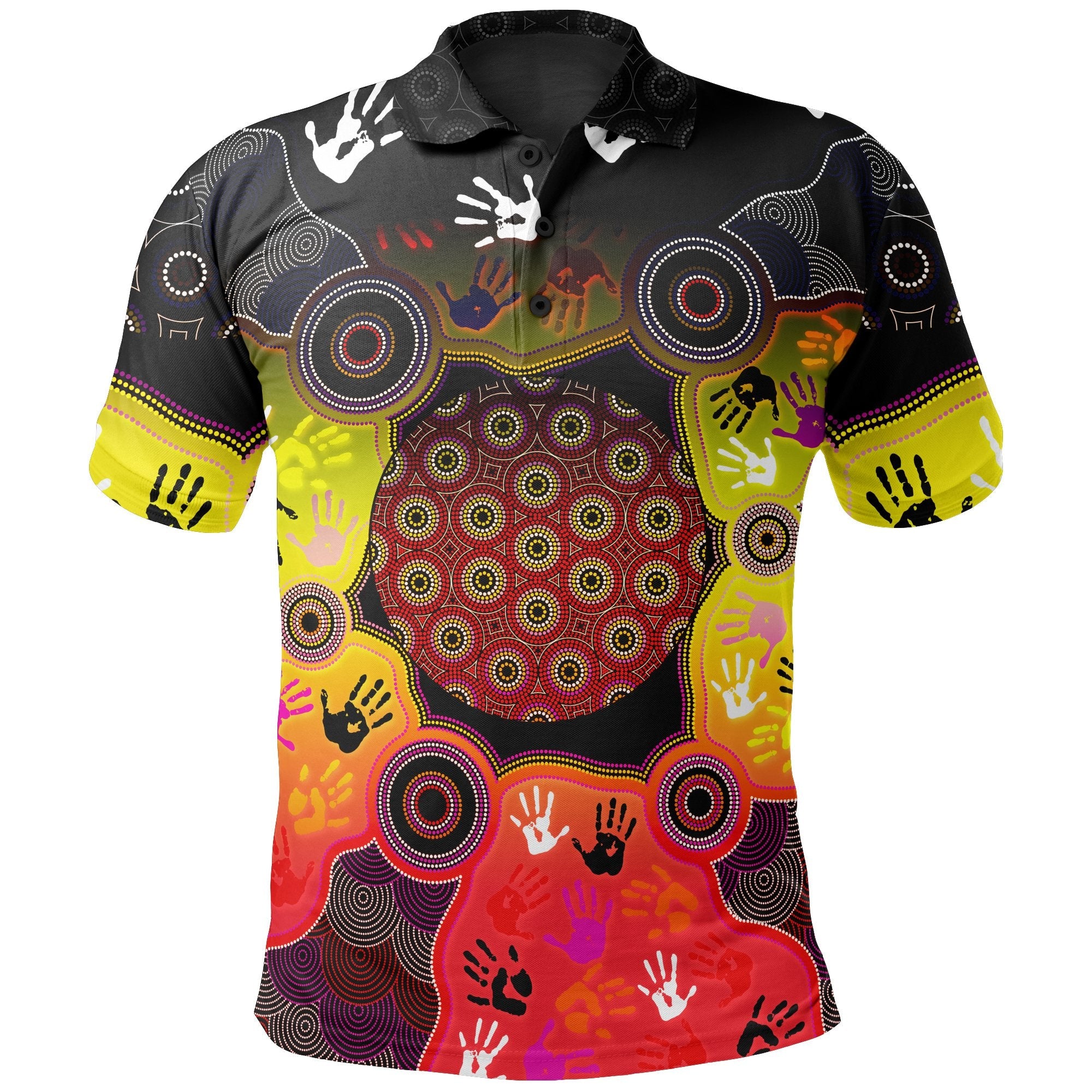 c-w-nannup-aboriginal-polo-shirt-indigenous-circle-dot-painting-hand-art