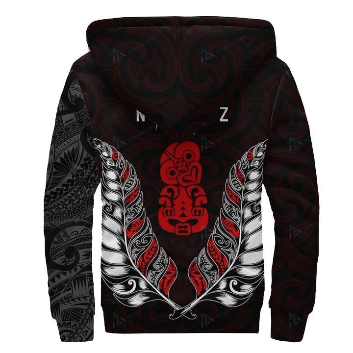 custom-personalised-aotearoa-sherpa-hoodie-maori-silver-fern-hei-tiki-kiwi