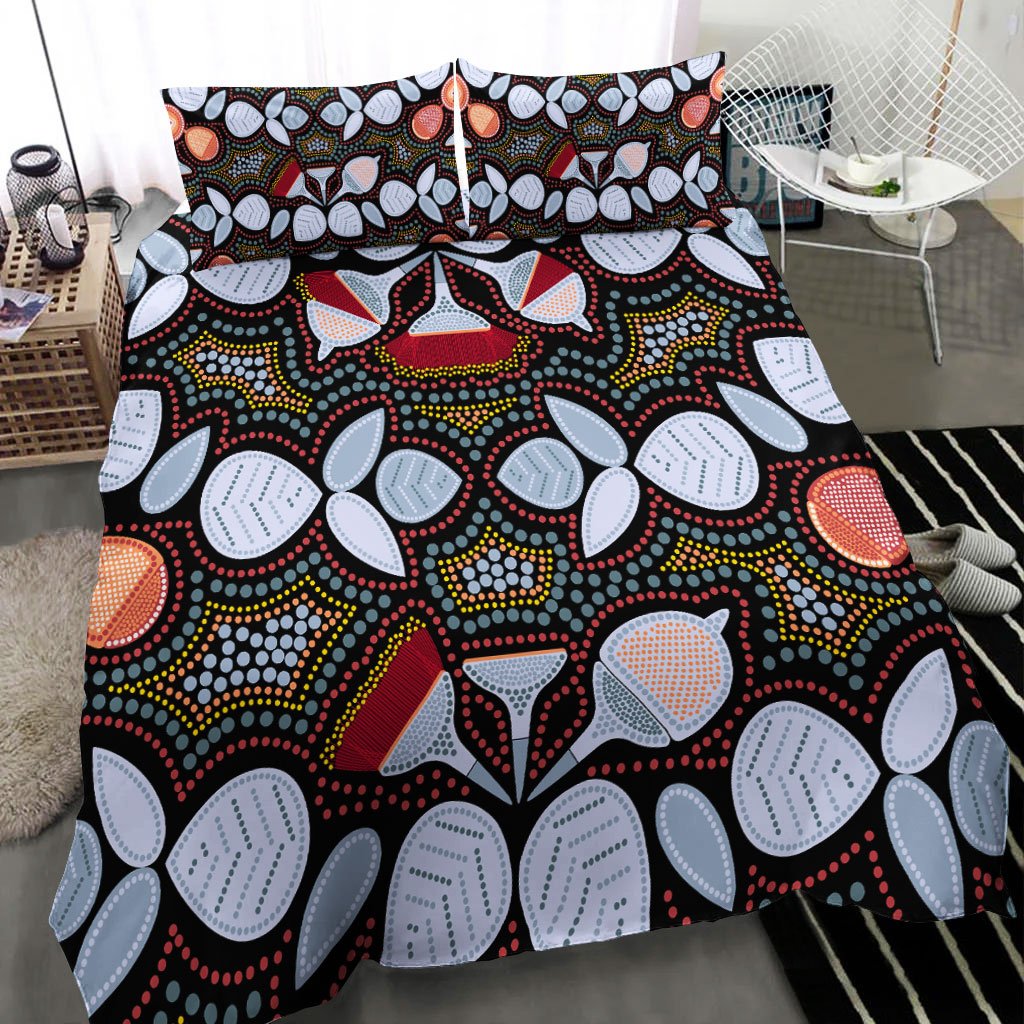 aboriginal-bedding-set-aboriginal-eucalyptus-seamless-pattern