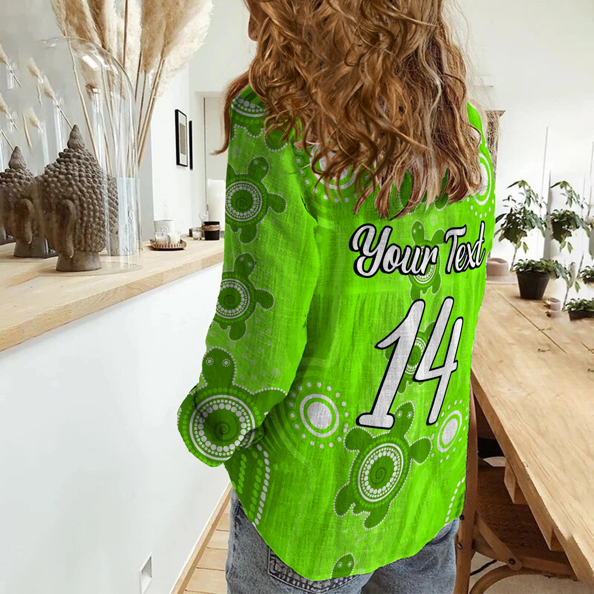 custom-text-and-number-women-casual-shirt-aussie-aboriginal-sea-turtle-ver02