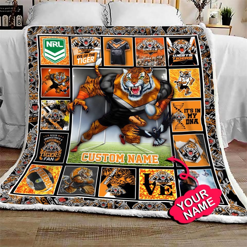 wests-tigers-quilt-blanket-nrl-quilt-blanket-mascot-personalized