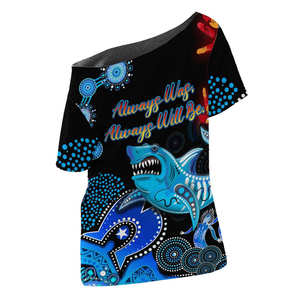 vibehoodie-shirt-cronulla-sutherland-sharks-naidoc-rugby-team-off-shoulder-t-shirt