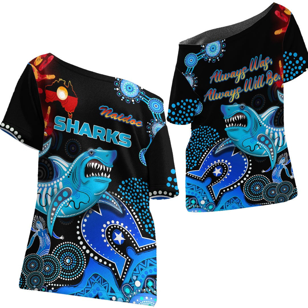 vibehoodie-shirt-cronulla-sutherland-sharks-naidoc-rugby-team-off-shoulder-t-shirt