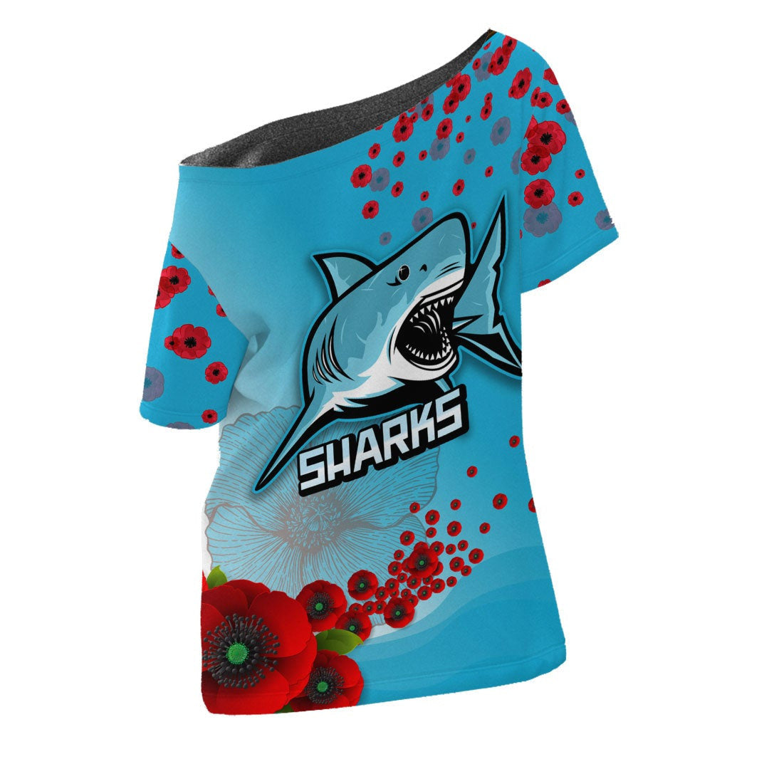 vibehoodie-shirt-cronulla-sutherland-sharks-anzac-day-lest-we-forget-rugby-team-off-shoulder-t-shirt