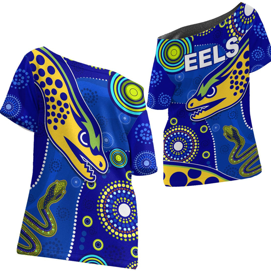 vibehoodie-shirt-parramatta-eels-indigenous-special-blue-version-rugby-team-off-shoulder-t-shirt