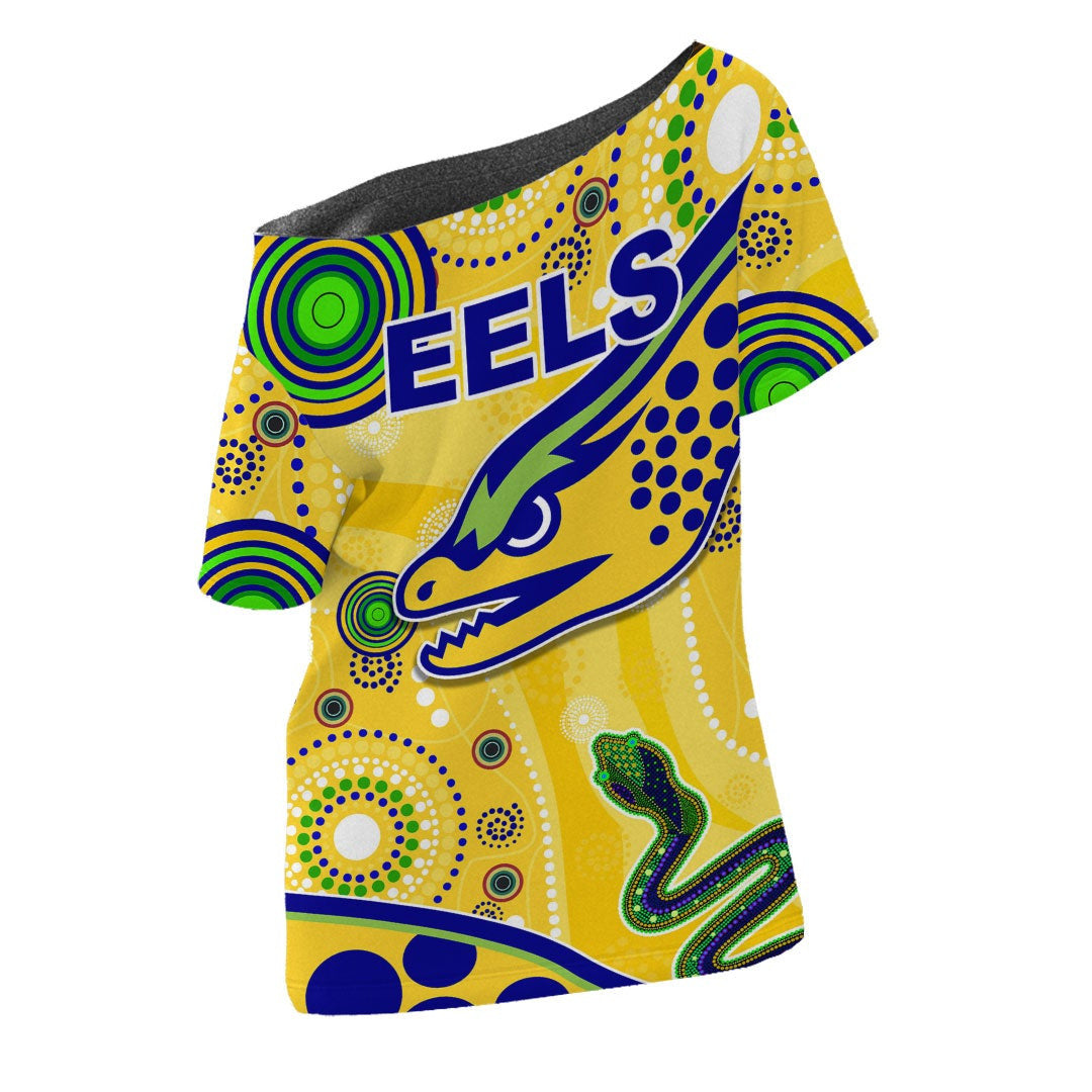 vibehoodie-shirt-parramatta-eels-indigenous-yellow-rugby-team-off-shoulder-t-shirt