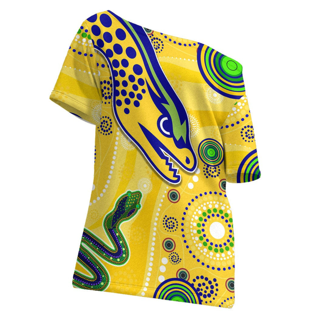 vibehoodie-shirt-parramatta-eels-indigenous-yellow-rugby-team-off-shoulder-t-shirt