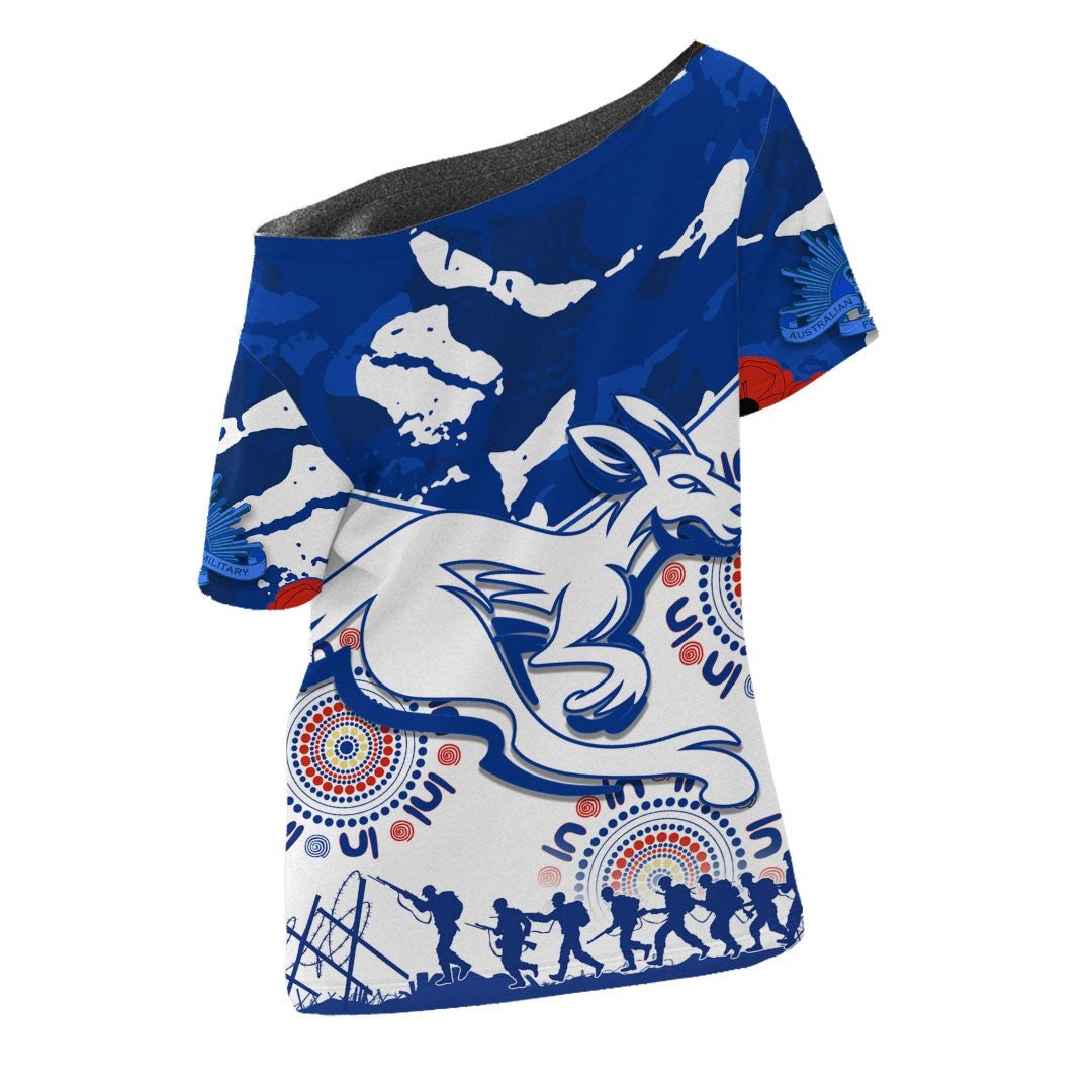 vibehoodie-shirt-north-melbourne-kangaroos-anzac-day-lest-we-forget-football-team-off-shoulder-t-shirt