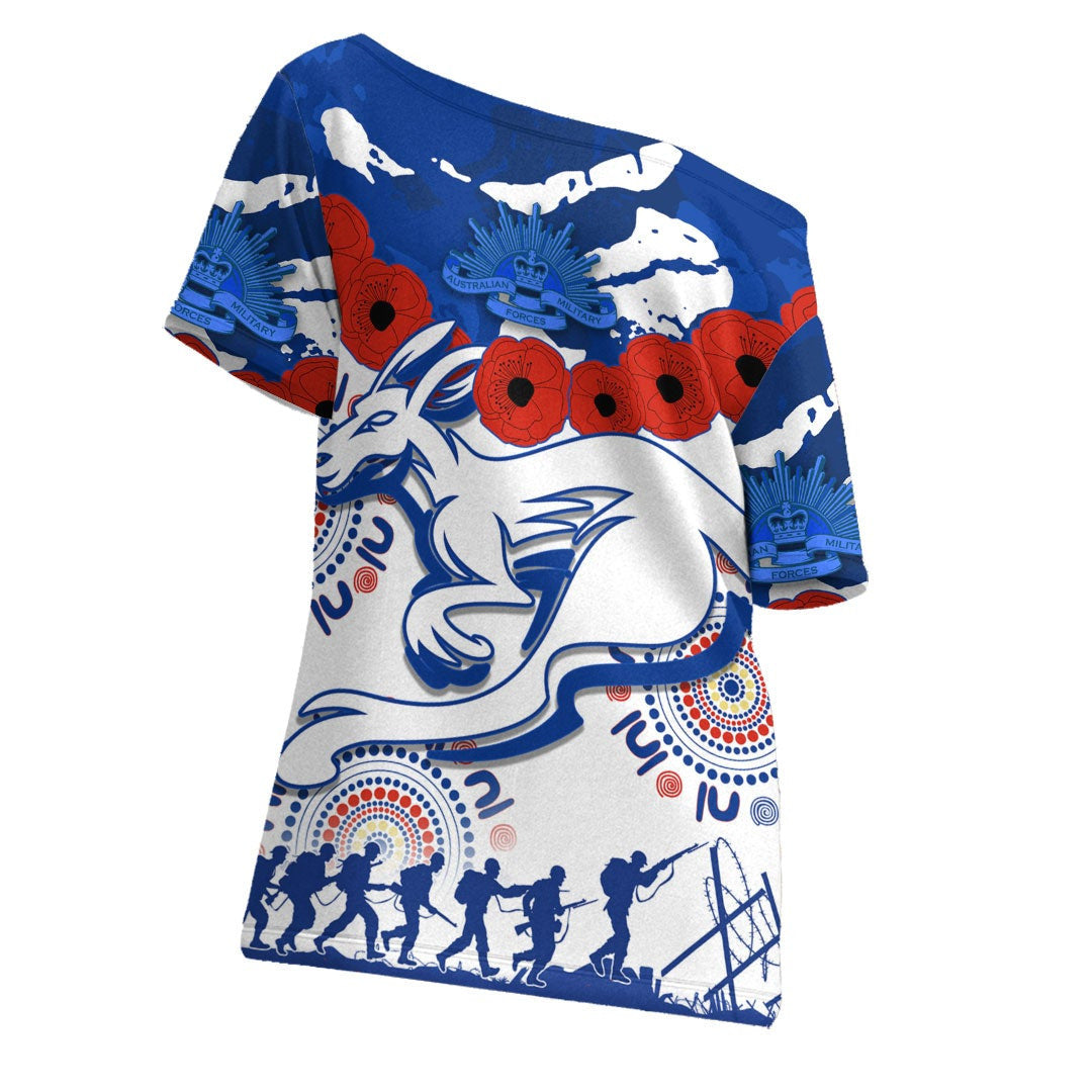 vibehoodie-shirt-north-melbourne-kangaroos-anzac-day-lest-we-forget-football-team-off-shoulder-t-shirt