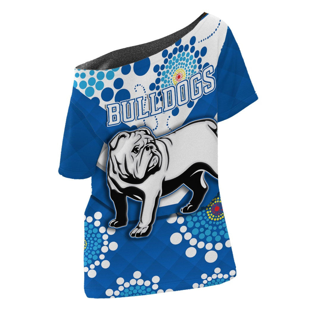 vibehoodie-shirt-custom-canterbury-bankstown-bulldogs-blue-indigenous-rugby-team-off-shoulder-t-shirt