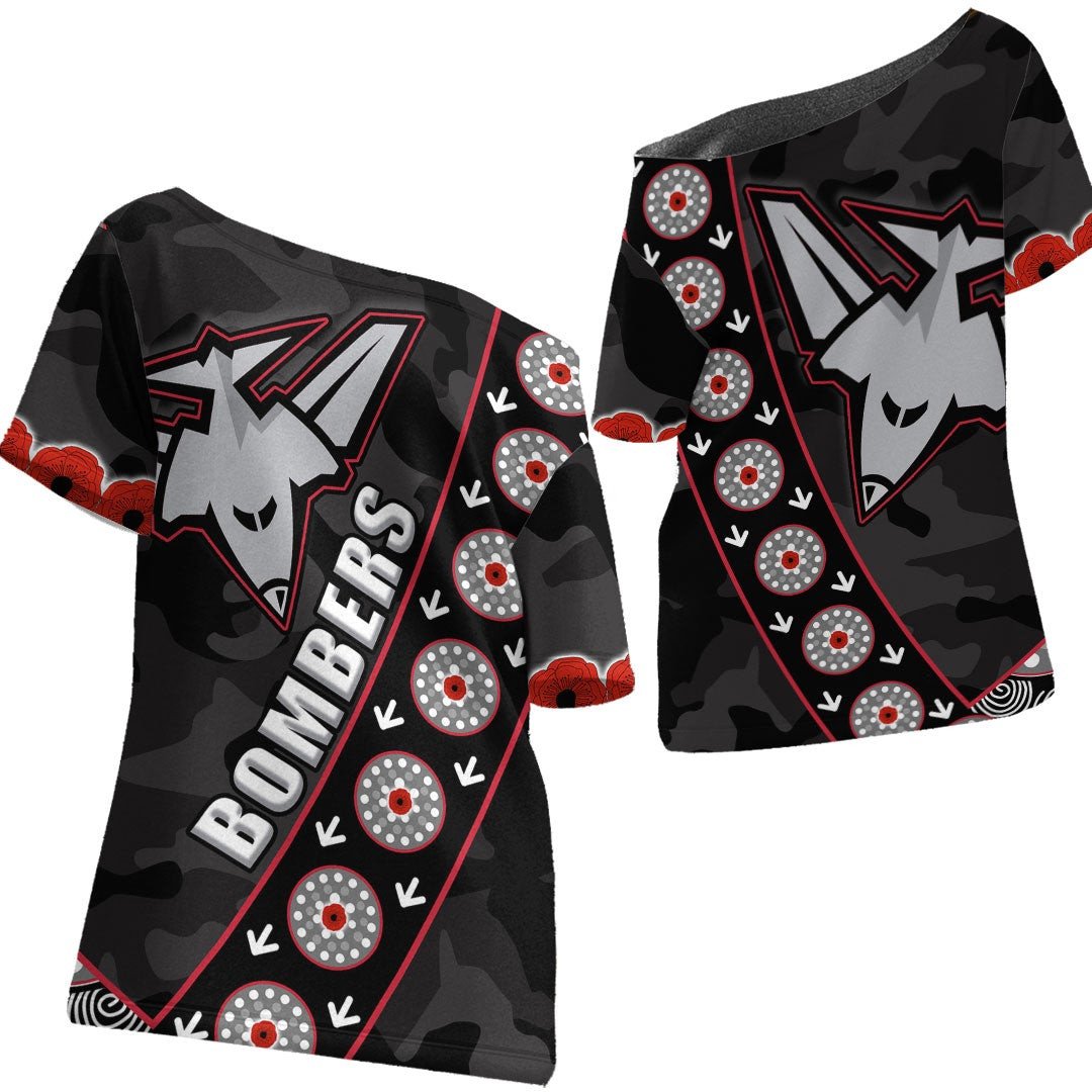 vibehoodie-shirt-essendon-bombers-anzac-black-style-football-team-off-shoulder-t-shirt