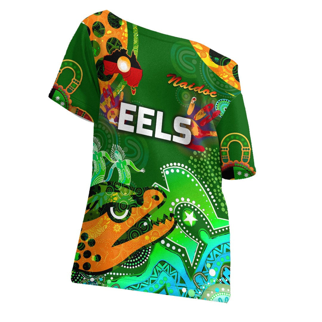 vibehoodie-shirt-parramatta-eels-indigenous-naidoc-green-rugby-team-off-shoulder-t-shirt