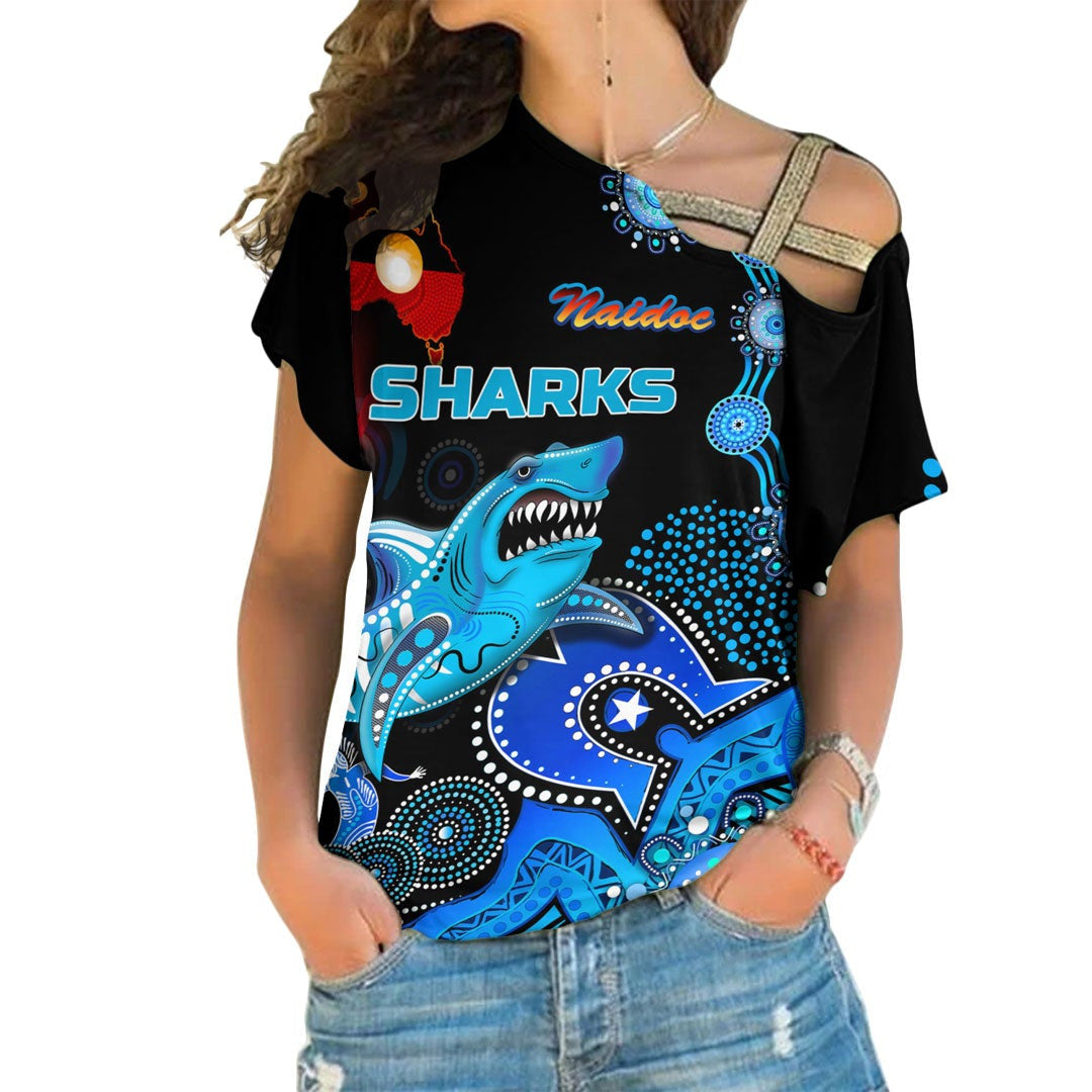 vibehoodie-shirt-cronulla-sutherland-sharks-naidoc-rugby-team-one-shoulder-shirt