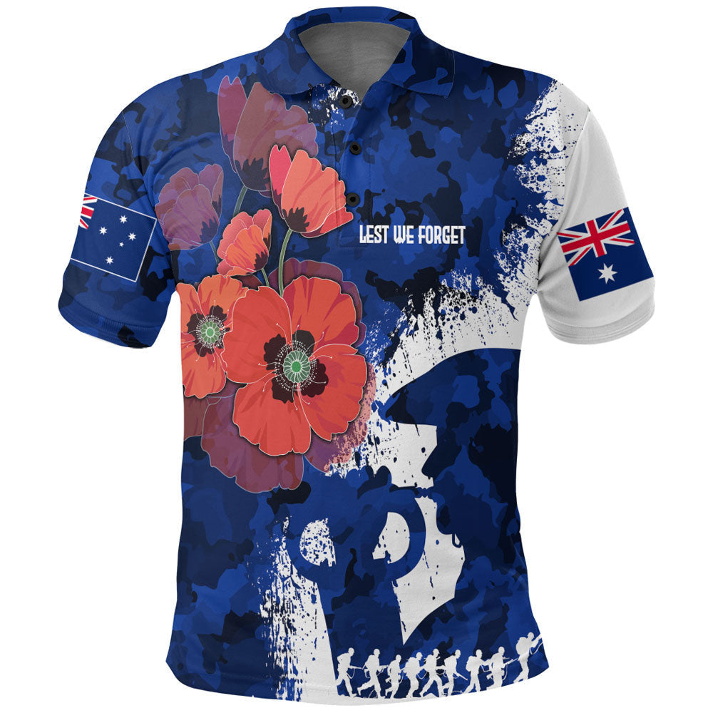 1stheworld-clothing-custom-anzac-day-silhouette-soldier-polo-shirt