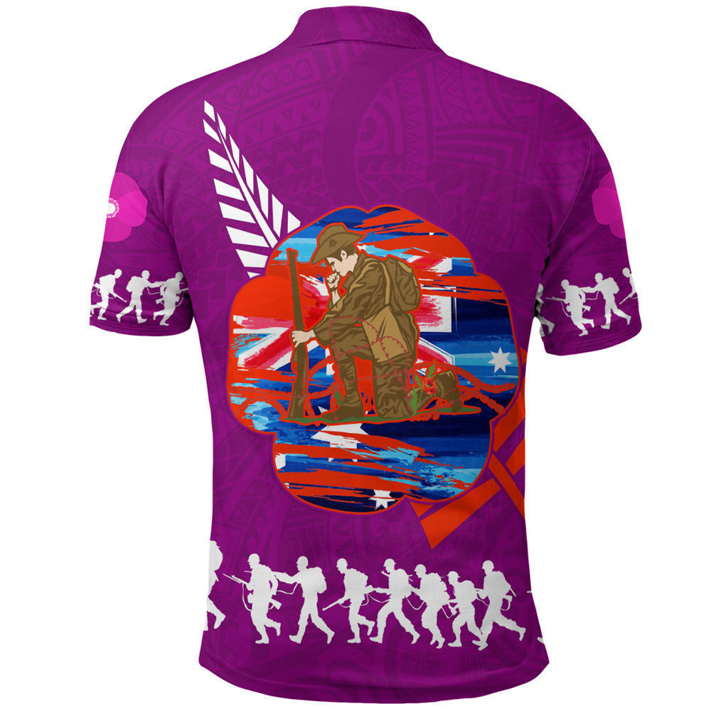 1stheworld-clothing-new-zealand-anzac-red-poopy-purple-polo-shirt