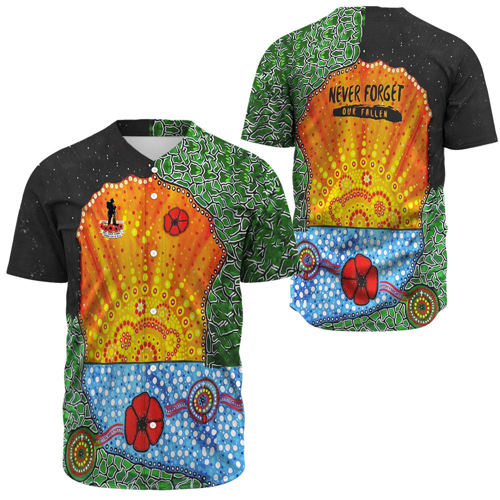 vibehoodie-clothing-aboriginal-australian-anzac-day-lest-we-forget-poppy-baseball-jersey