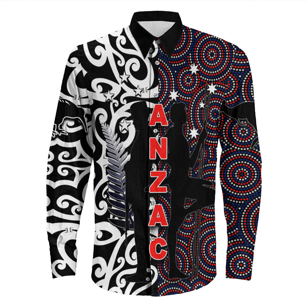 vibehoodie-clothing-anzac-day-kangaroo-aboriginal-kiwi-maori-long-sleeve-button-shirt