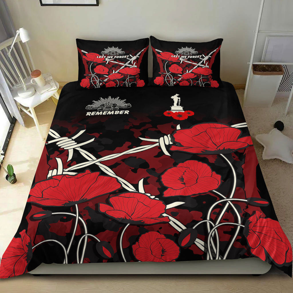 vibehoodie-bedding-set-anzac-day-camouflage-poppy-barbed-wire-bedding-set