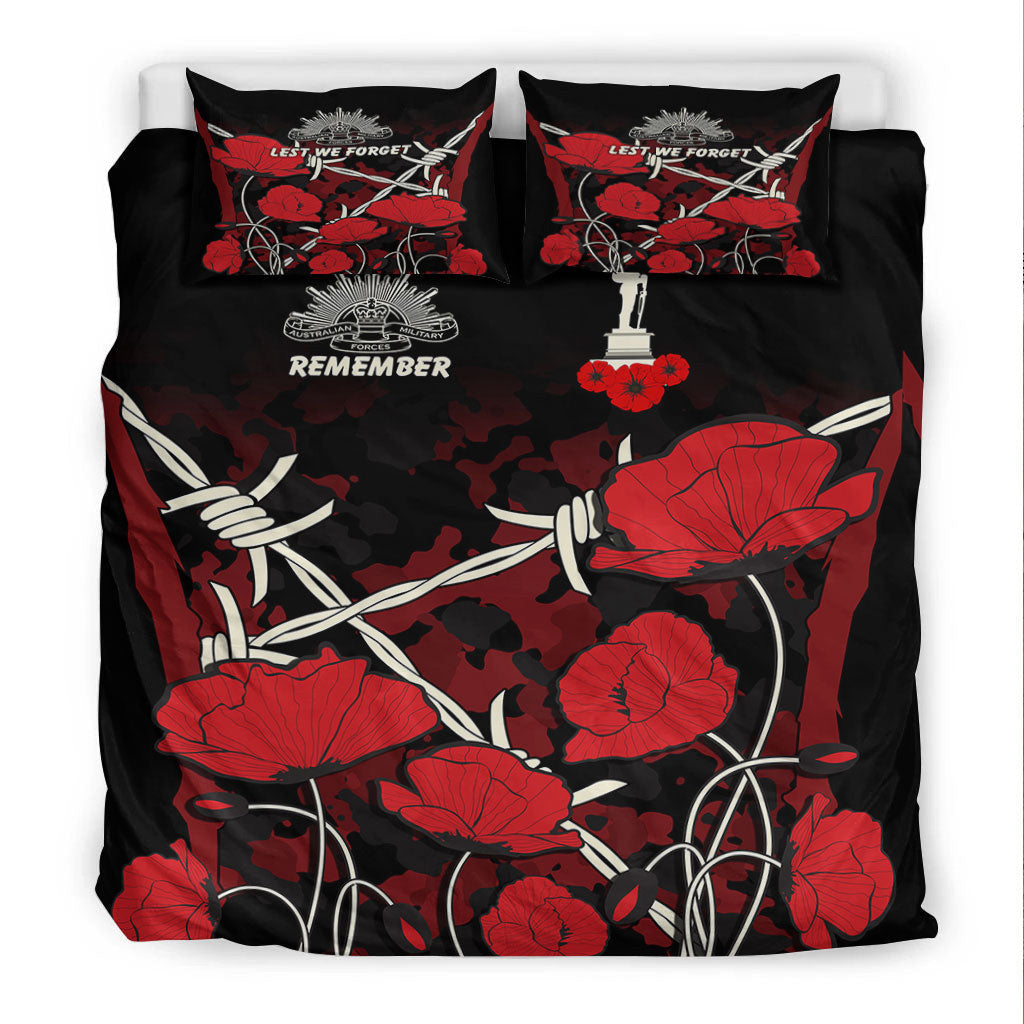 vibehoodie-bedding-set-anzac-day-camouflage-poppy-barbed-wire-bedding-set