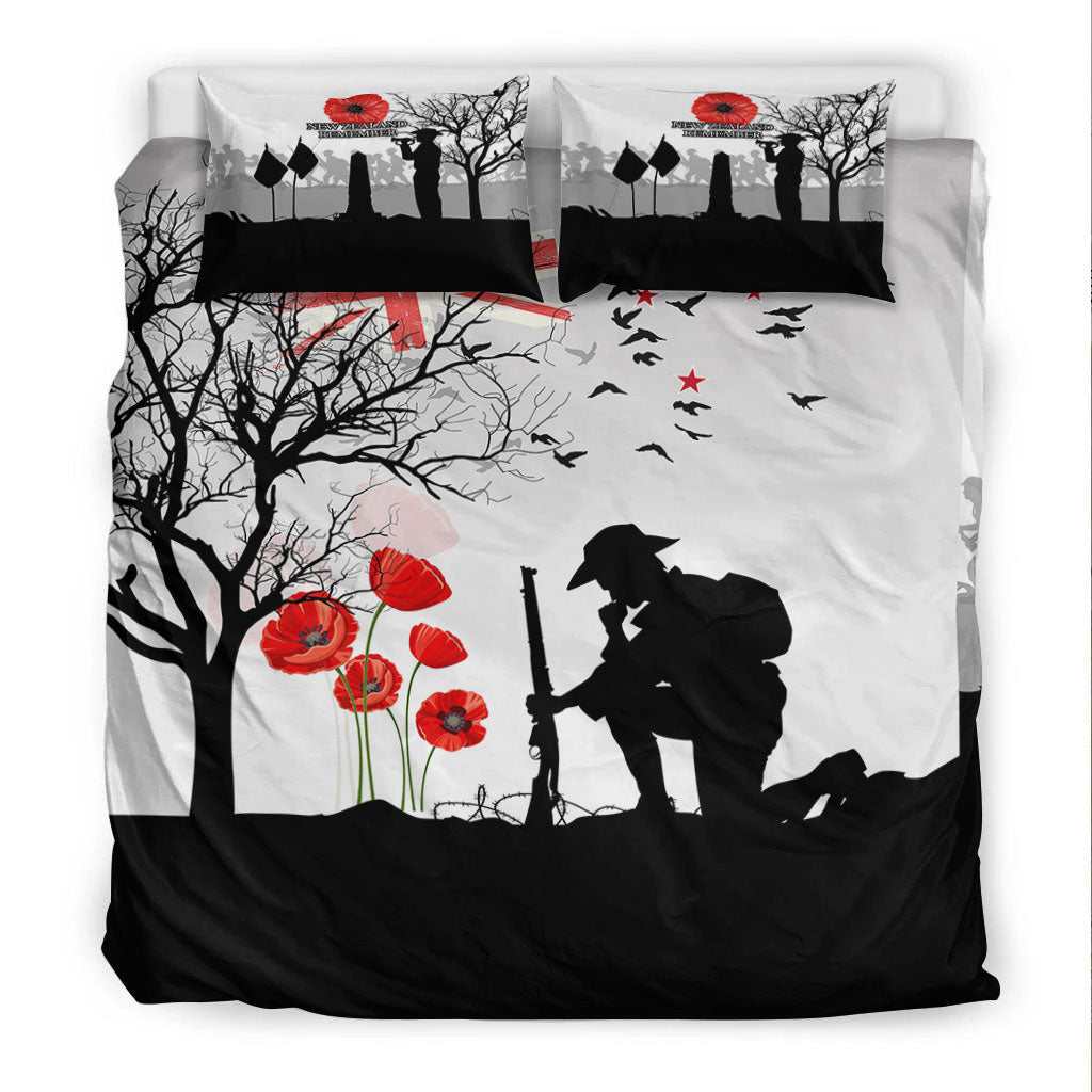 vibehoodie-bedding-set-new-zealand-anzac-lest-we-forget-remebrance-day-white-bedding-set